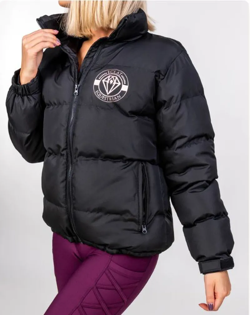 Eclat Equestrian Puffer Jacket - Black-1